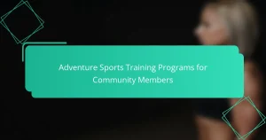 Adventure Sports Training Programs for Community Members