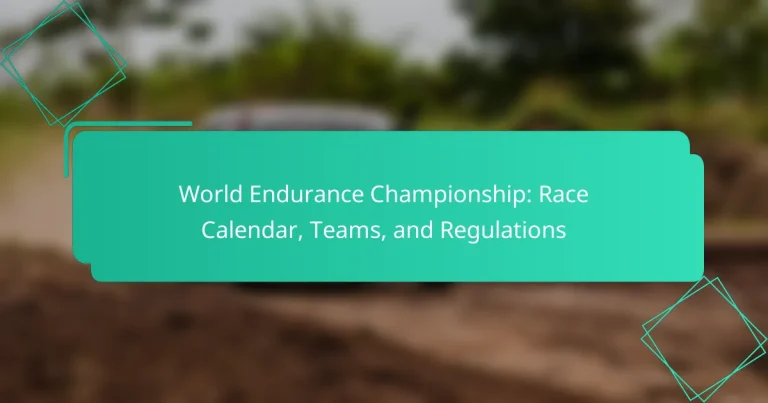 World Endurance Championship: Race Calendar, Teams, and Regulations