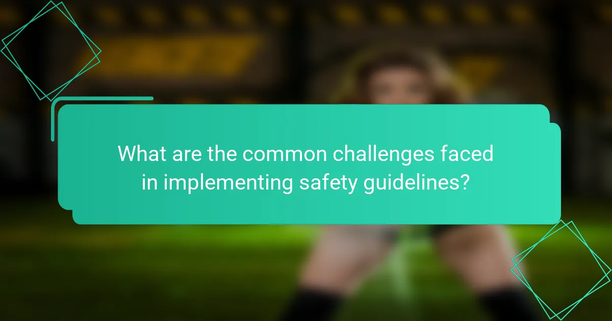 What are the common challenges faced in implementing safety guidelines?